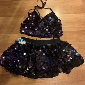 Iheartraves party monster skirt + top 🖤